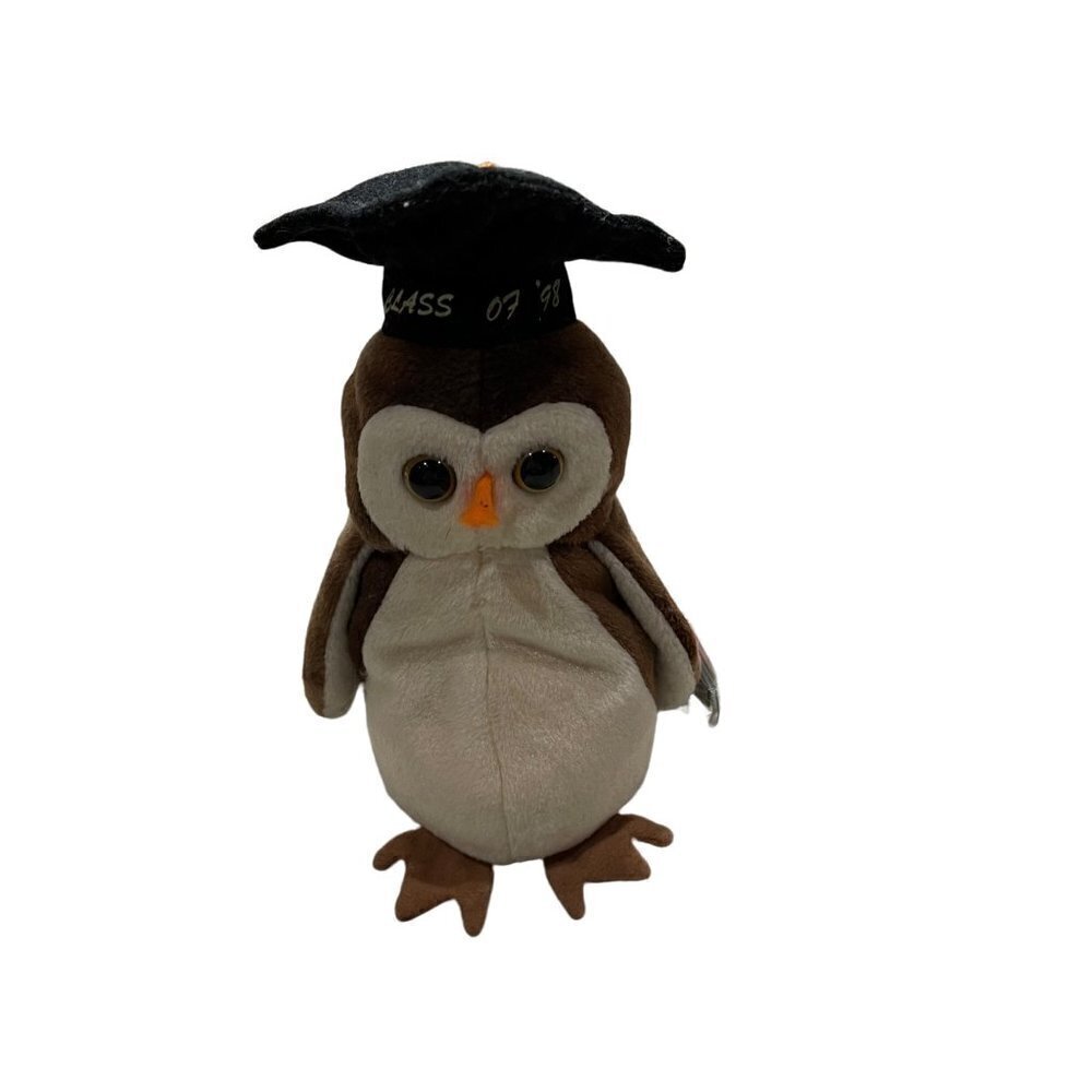 TY Beanie Baby- Wise the Owl "Class of '98" Y2K